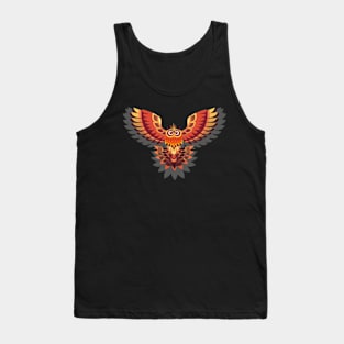 Night bird flying, Buho brown Tank Top